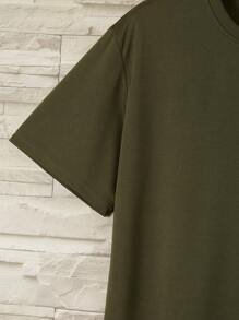 Áo thun & Áo lót Nam Lá thư Giải trí - xanh quân đội - Xem 4