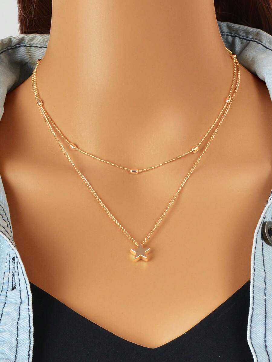 Dây chuyền nhiều lớp - Vàng - Xem 1