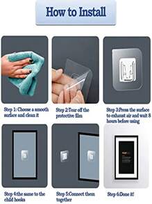 1 Giá đỡ dây nguồn bằng nhựa, Bộ tổ chức treo tường trong suốt tối giản cho bộ sạc - Trong sáng - Xem 5