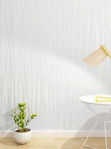 1 件 PVC 墙纸，简约纹理细节墙胶卷，适用于家庭，翻新贴纸撕掉墙板，墙纸，壁纸，春季装饰品让您的家焕然一新，拉玛装饰贴纸 - 白色 - 查看 2