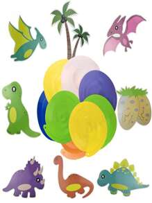 1入組PVC懸掛漩渦可愛恐龍裝飾掛飾適合派對 - 彩色 - 查看 3