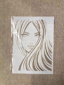 1 Hình Rỗng Vẽ Stencil, Sáng Tạo Tranh Đa Năng Tiêu Bản Vẽ, Thủ Công DIY - trắng - Xem 2