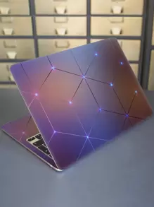 2pcs Geometric Pattern Sticker Compatible With HP/DELL/Lenovo/Asus/Acer - Multicolor - View 1