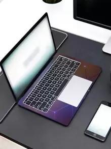 2pcs Geometric Pattern Sticker Compatible With HP/DELL/Lenovo/Asus/Acer - Multicolor - View 3