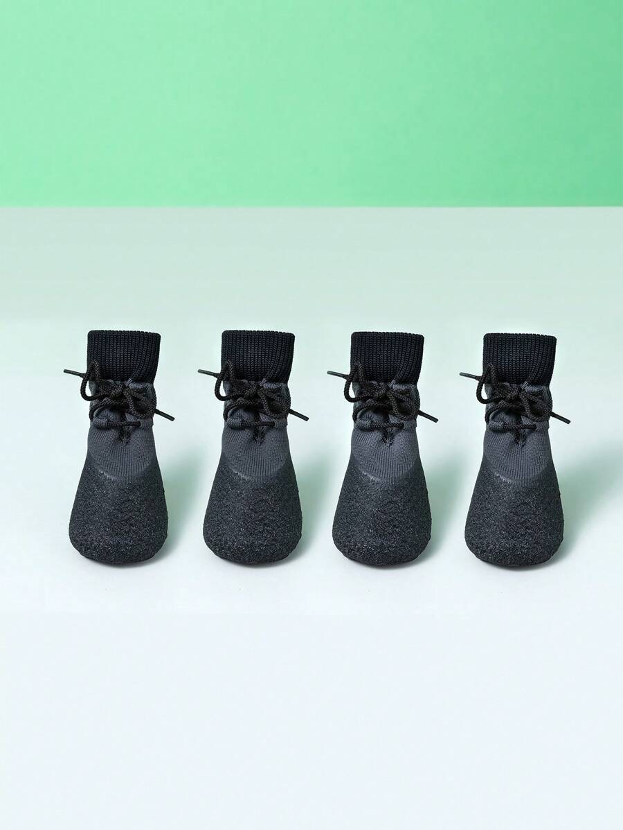 4入組透氣寵物鞋子適用於狗狗和貓適用於戶外