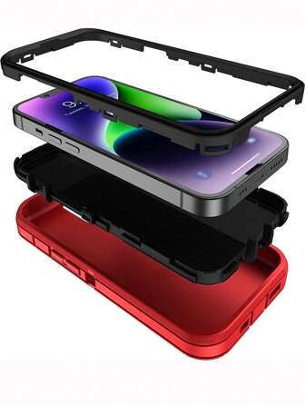 3-Layer Rugged Body Bumper Case Shock-Proof Dustproof Protective Cover For Apple