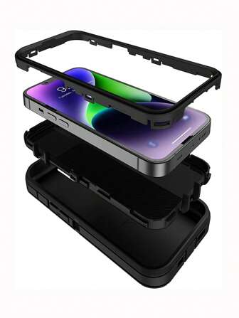 3-Layer Heavy Duty Shock Proof Anti-Dust Protective Phone Case Compatible With Apple