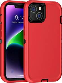 3-Layer Rugged Body Bumper Case Shock-Proof Dustproof Protective Cover For Apple - Red - View 4