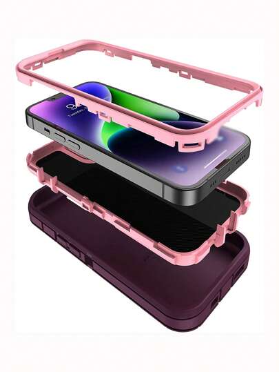 3-Layer Heavy Duty Bumper Case Compatible With IPhone Apple, Shockproof, Dustproof Protection