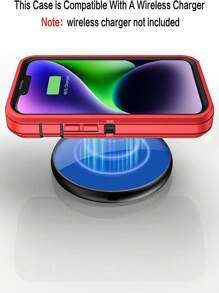 3-Layer Rugged Body Bumper Case Shock-Proof Dustproof Protective Cover For Apple - Red - View 5