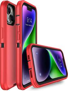 3-Layer Rugged Body Bumper Case Shock-Proof Dustproof Protective Cover For Apple - Red - View 9
