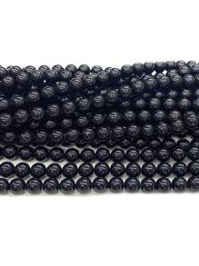 Chuỗi hạt tròn Tourmaline đen tự nhiên 1 sợi - màu đen - Xem 1