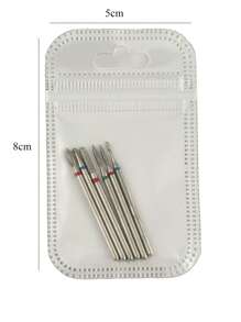 拋光美甲拋光頭套件6入組不銹鋼美甲鑽頭套件適合女士和女孩