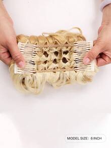 Short Body Wave Synthetic Hair Buns - Multicolor - View 2