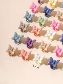 50pcs Girls Butterfly Design Fashionable Hair Claw For Daily Decoration - Multicolor - View 3