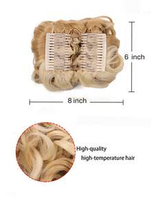 Short Body Wave Synthetic Hair Buns - Multicolor - View 3