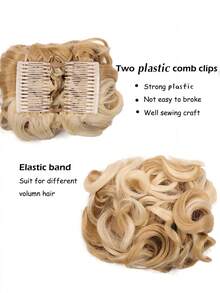 Short Body Wave Synthetic Hair Buns - Multicolor - View 4