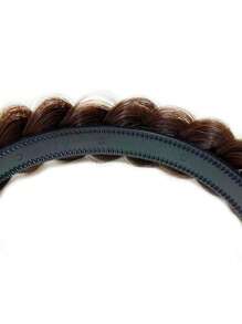 Diadema diseño corto Trenza de pelo sintético - Marrón Mocha - Ver 3