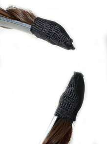 Diadema diseño corto Trenza de pelo sintético - Marrón Mocha - Ver 5