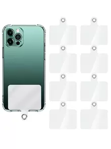 8pcs PC Phone Fixing Clip Card - Clear - View 1