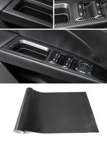 1 miếng dán nội thất ô tô bằng nhựa PVC chắc chắn - màu đen - Xem 1