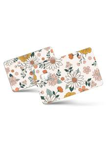 1set Flower Pattern Front & Rear Credit Card Sticker - Multicolor - View 2