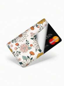 1set Flower Pattern Front & Rear Credit Card Sticker - Multicolor - View 3