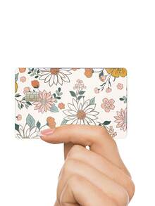 1set Flower Pattern Front & Rear Credit Card Sticker - Multicolor - View 4