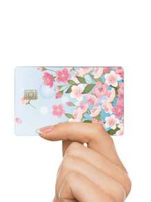 1set Flower Pattern Front & Rear Credit Card Sticker - Multicolor - View 4