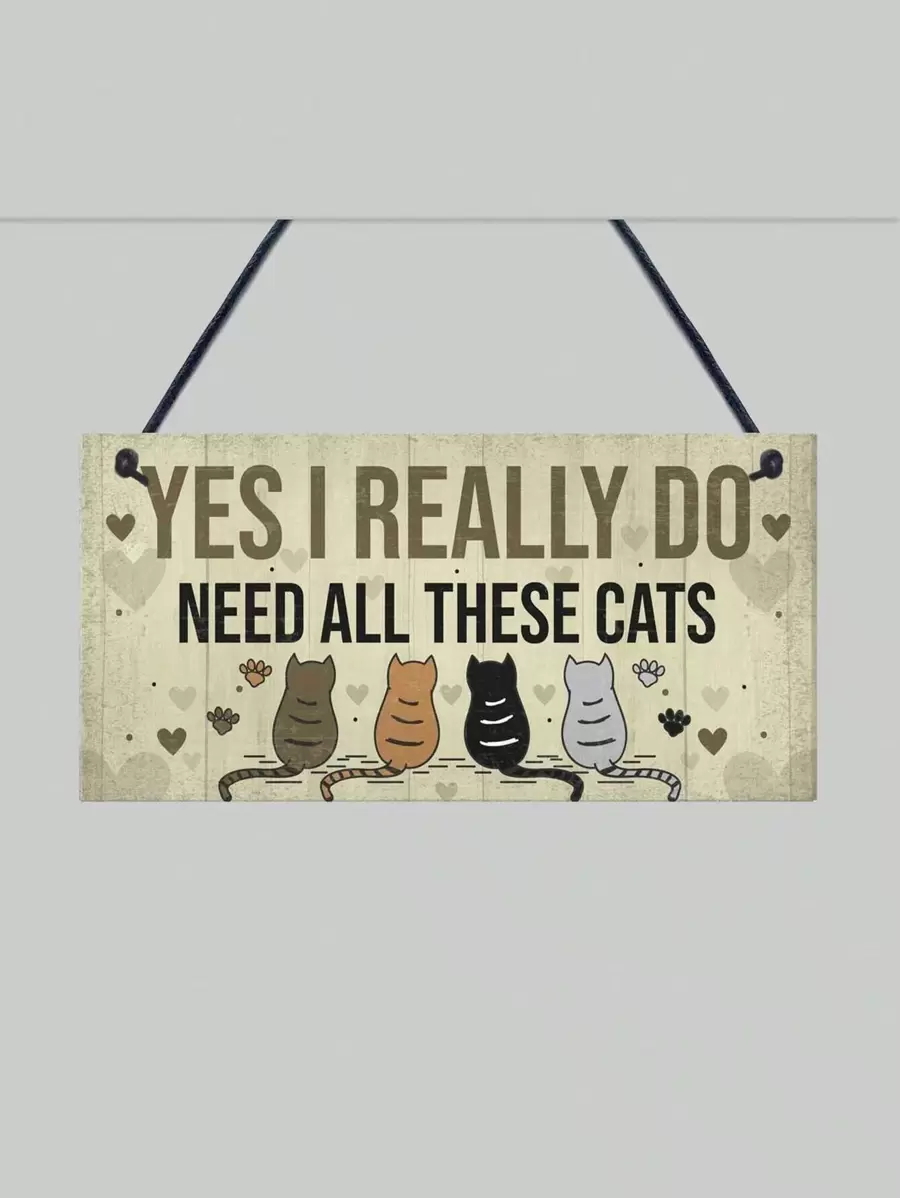 1入組標語圖案寵物房子牆面裝飾適用於貓和狗狗適用於房屋裝修