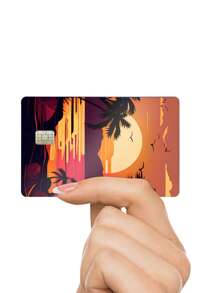 1set Sunset Pattern Front & Rear Credit Card Sticker - Multicolor - View 6