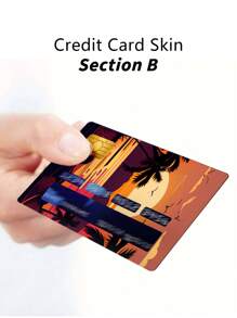 1set Sunset Pattern Front & Rear Credit Card Sticker - Multicolor - View 7