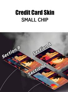 1set Sunset Pattern Front & Rear Credit Card Sticker - Multicolor - View 8