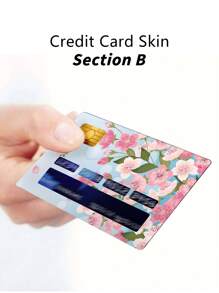 1set Flower Pattern Front & Rear Credit Card Sticker - Multicolor - View 6