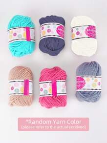 1pc Plastic DIY Knitting Machine With 2pcs Random Color Knitting Yarn, Kids DIY Knitting Machine - Pink - View 5