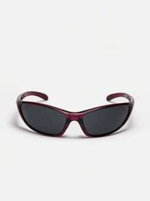 环绕式时尚眼镜 街头太阳镜 沙滩配饰 女士沙滩配饰 眼镜 太阳镜 基本款 秋冬女士服装 商务休闲 夏季海滩度假、户外、旅行礼品 - 紅色 - 查看 5