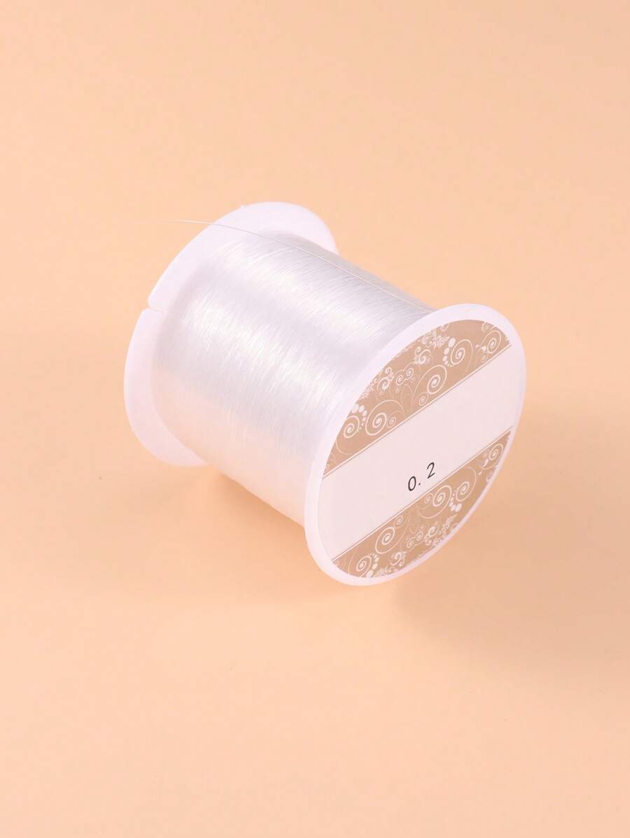 Dây câu nylon không co giãn rõ ràng 0,2-0,6mm để làm hạt, dây và làm đồ trang sức - trắng - Xem 1
