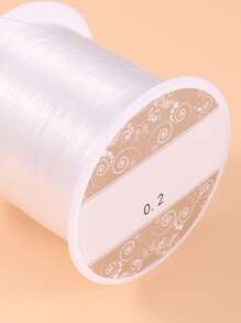 Dây câu nylon không co giãn rõ ràng 0,2-0,6mm để làm hạt, dây và làm đồ trang sức - trắng - Xem 2