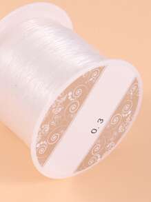 0.2-0.6 毫米透明無彈性尼龍串珠繩線釣魚線用於珠寶製作用品 - 白色 - 查看 2