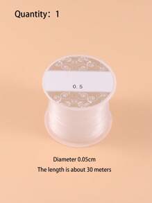 Dây buộc hạt nylon không co giãn rõ ràng 0,2-0,6mm, dây câu, cung cấp đồ trang sức - trắng - Xem 3