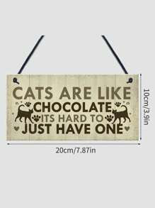 1入組標語圖案寵物房子牆面裝飾適用於貓和狗狗適用於房屋裝修