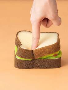 1 pieza Estropajo con pan diseño limpieza moderno de plástico para casa - Marrón - Ver 3