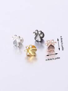 4入組男士女士銀色和金色鋅合金爪形裝飾錶帶裝飾環用於手錶裝飾 - 黑色 - 查看 7