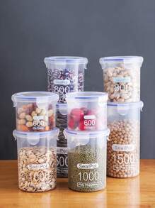 1pc PP Food Storage Jar, Daily Clear Multi-size Food Storage Container For Kitchen - Clear - View 5