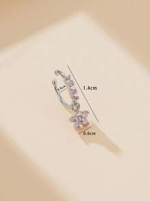 1 chiếc mặt dây chuyền hoa thời trang & dễ thương đính đá Cubic Zirconia hình vòng mũi trang sức cho phụ nữ ngày lễ tình nhân - Nhiều màu - Xem 3