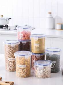 1pc PP Food Storage Jar, Daily Clear Multi-size Food Storage Container For Kitchen - Clear - View 6