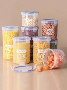 1pc PP Food Storage Jar, Daily Clear Multi-size Food Storage Container For Kitchen - Clear - View 7