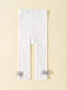 4雙女孩蝴蝶結裝飾時尚褲襪日常裝飾 - 彩色 - 查看 5