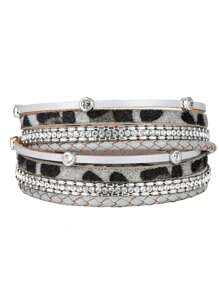 1 Boho PU Polyurethane Đá Trang Trí Lớp Vòng Tay Cho Nữ Cho Cuộc Sống Hàng Ngày - Nhiều màu - Xem 1