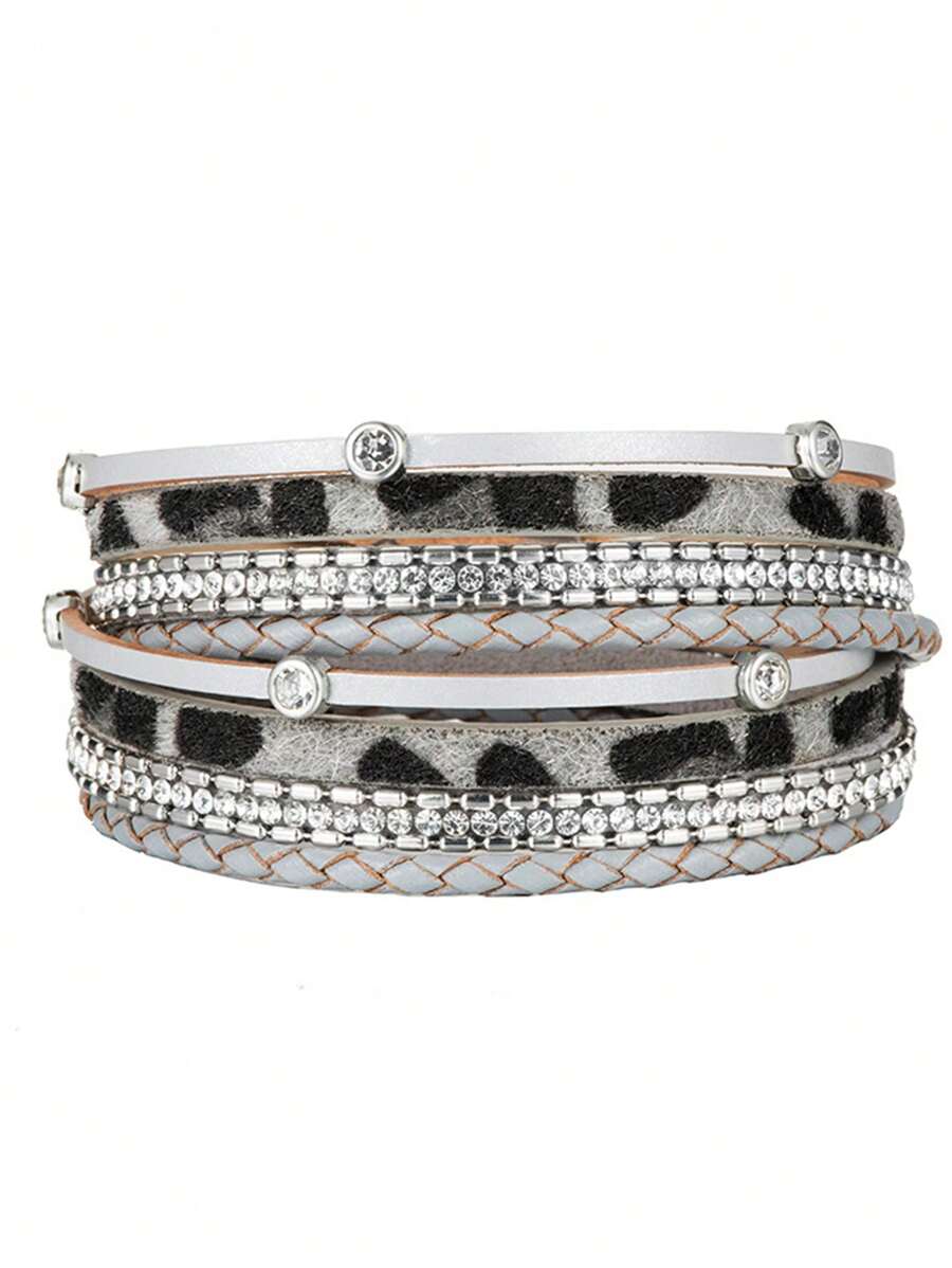 1 Boho PU Polyurethane Đá Trang Trí Lớp Vòng Tay Cho Nữ Cho Cuộc Sống Hàng Ngày - Nhiều màu - Xem 1